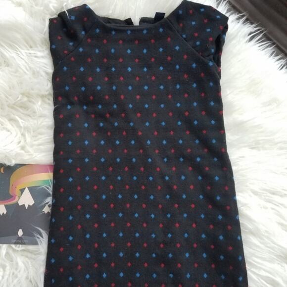 NWOT Gap Kids Black Winter Dress Diamond Pattern Girl 5T - Picture 1 of 5